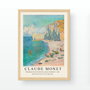 Wallity Cuadro Decorativo La playa y la falaise d'Amont de Claude Monet (55 x 75 cm)